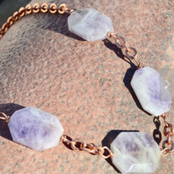 Lavender Jadeite Copper Heavy Chain Jade HOST PICK - Picture 2 of 4